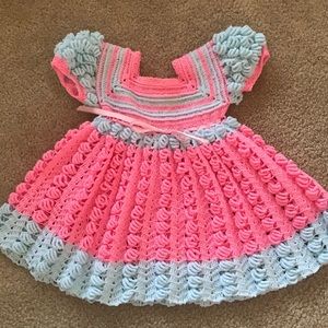 Handmade crochet dress baby girl